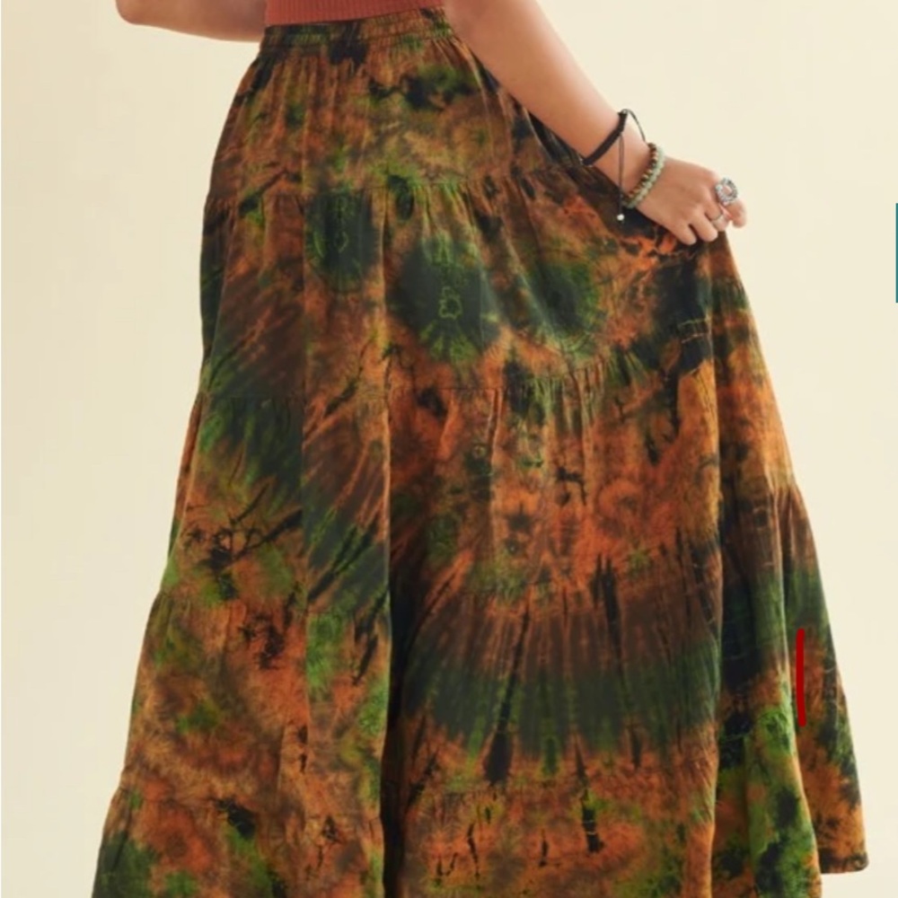 Earthbound Multicolor Tie-Dye Maxi Skirt